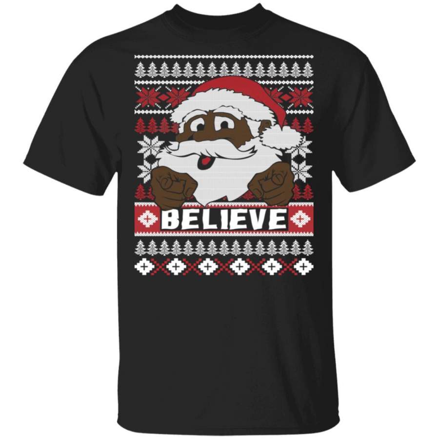 Ugly Christmas Sweater Black Santa Ultra Cotton Shirt