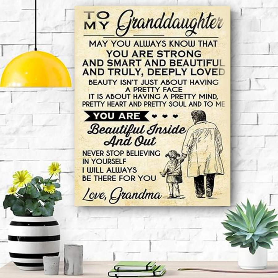 FAMILY POSTER GRANDMA TO GRANDDAUGHTER MAY YOU ALWAYS_result - Matte Canvas