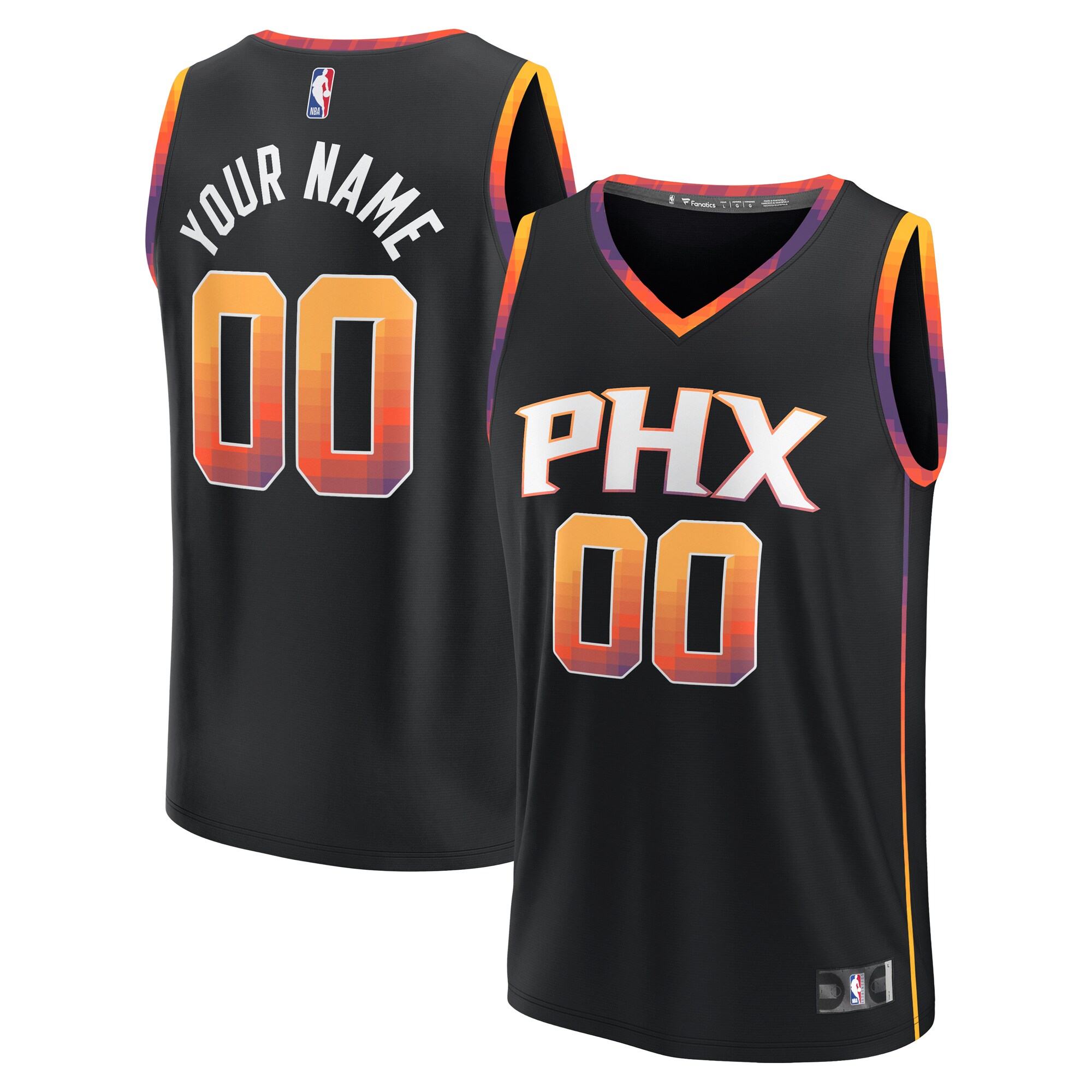 Phoenix Suns Youth Fast Break Custom Jersey – Statement Edition – Black