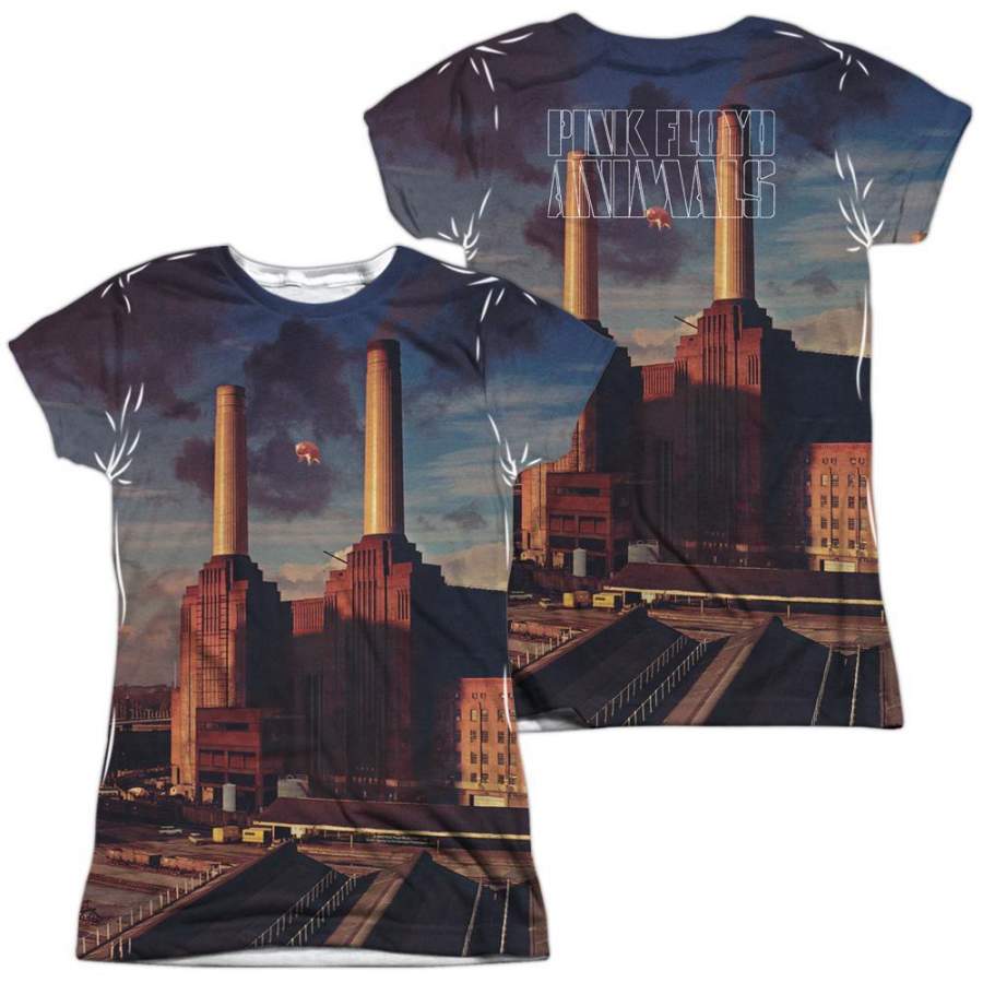 Pink Floyd Animals Juniors All Over Print T-Shirt