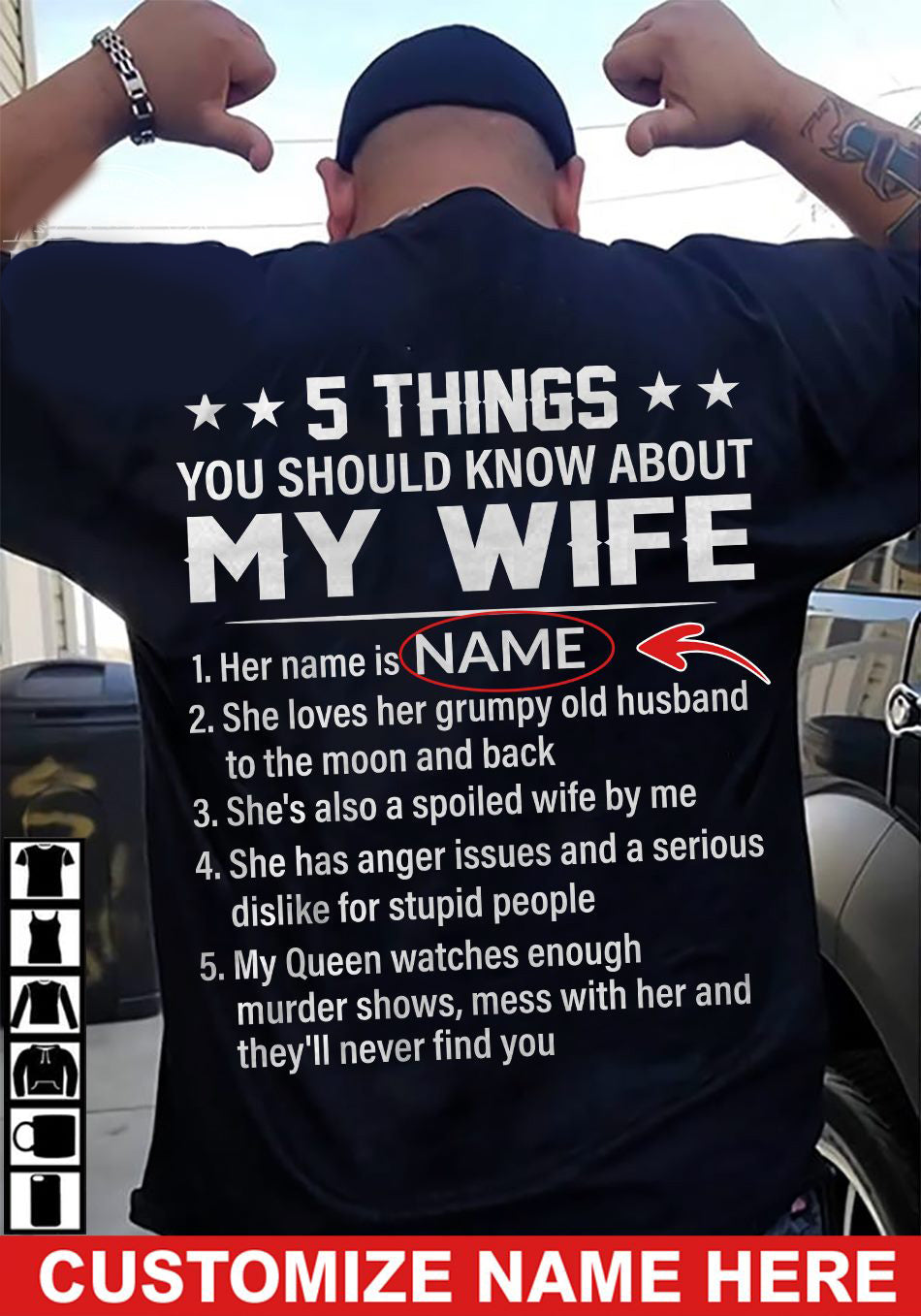 5 THINGS YOU SHOULD KNOW ABOUT MY WIFE T-shirt