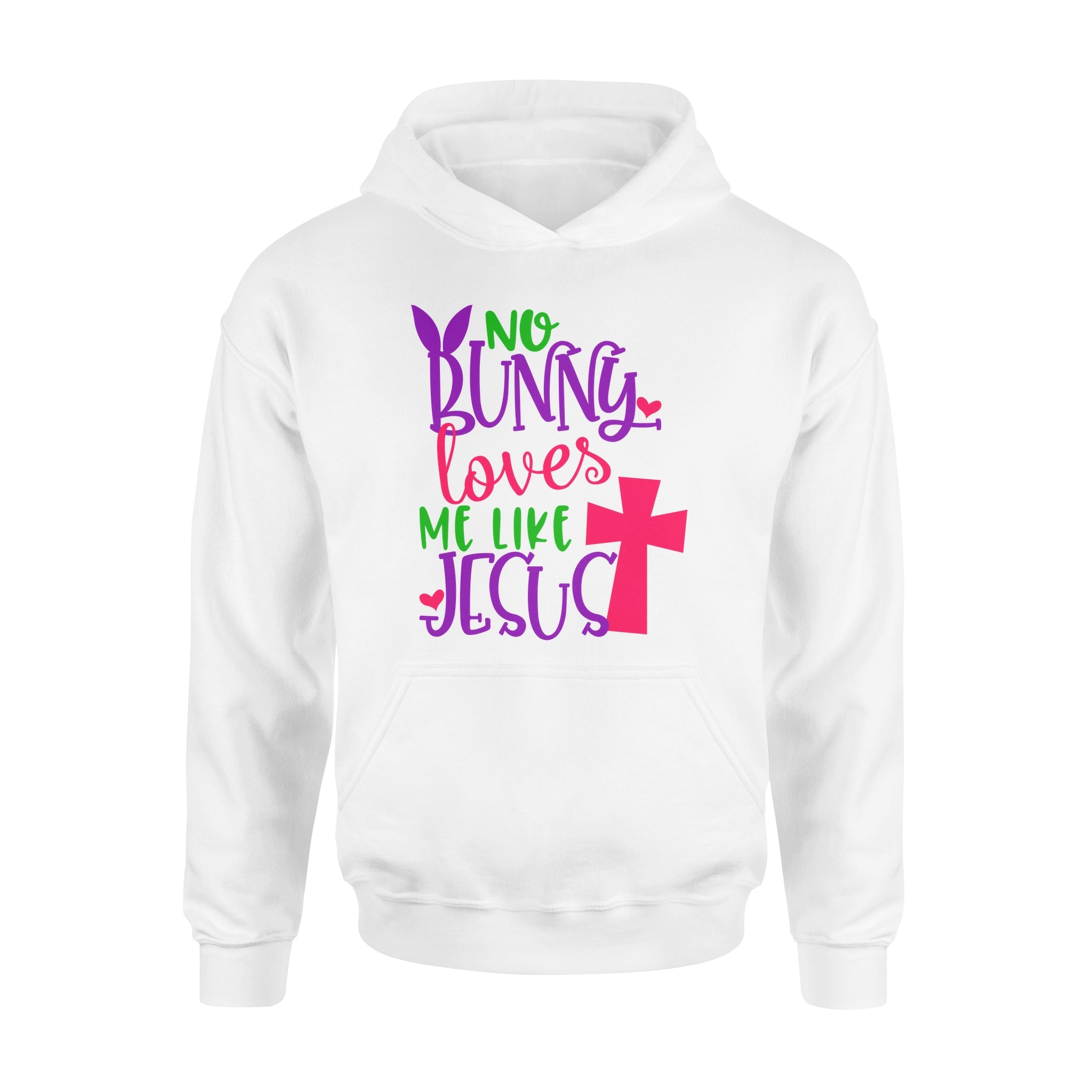 Dng Fashion ‘S No Bunny Loves Me Like Jesus Christian Easter Girls Gift – Standard Hoodie