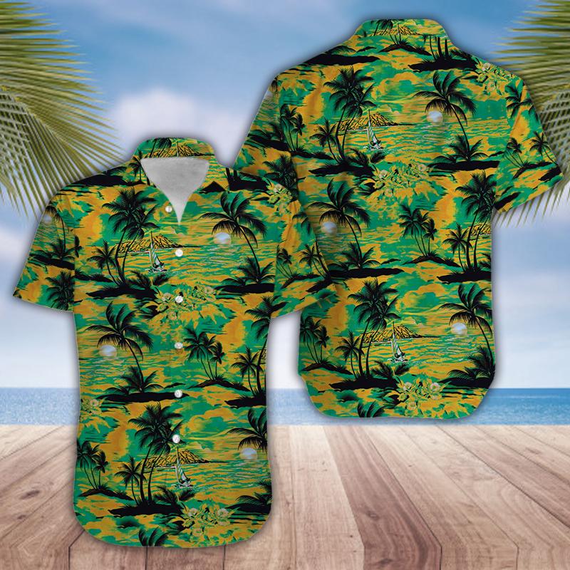 Green Coconut Summer Vibe Beach Unisex Hawaiian Shirts - Pinotee Store