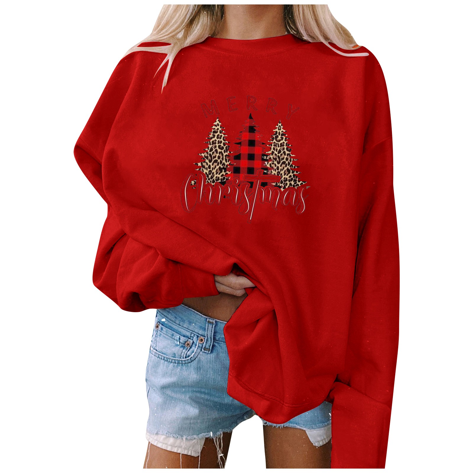 Christmas Elk Print Women Hoodies Sweatshirts Harajuku Women Sweatshirt Hoodie Blusas Femme Crop Top Hoodie Woman Y2k Clothes alx