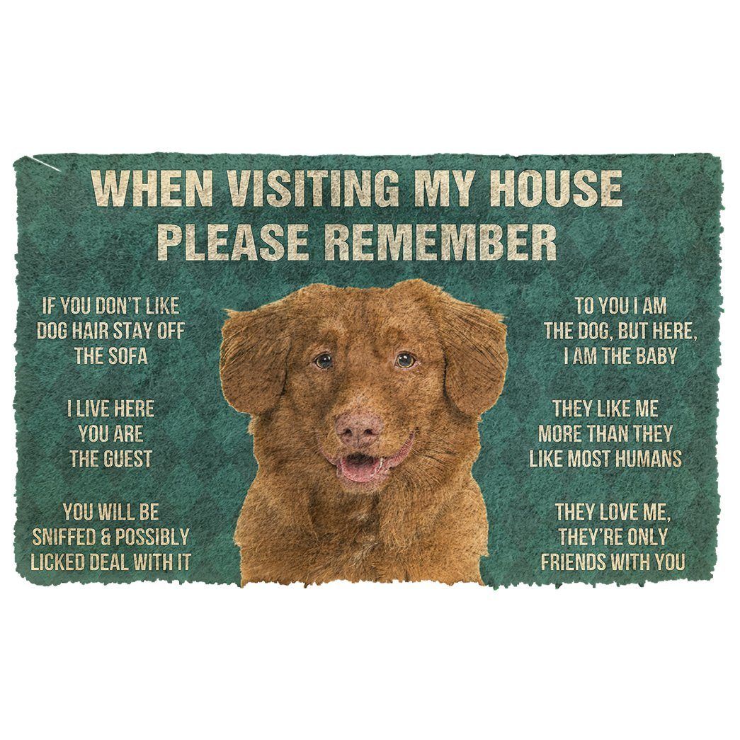 Gearhumans 3D Please Remember Nova Scotia Duck Tolling Retriever House Rules Custom Doormat