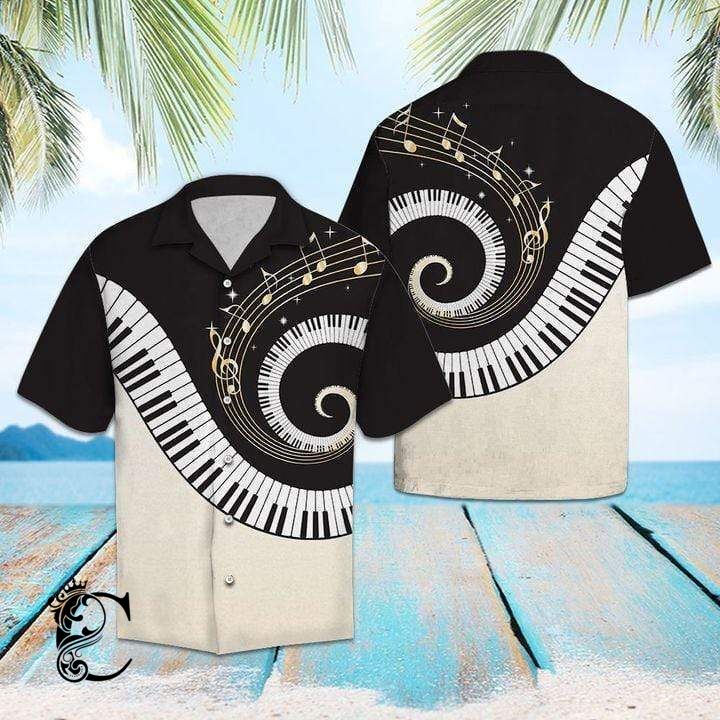 Beach Shirt Discover Cool Piano Hawaiian Shirts Dh- Chillicothemall