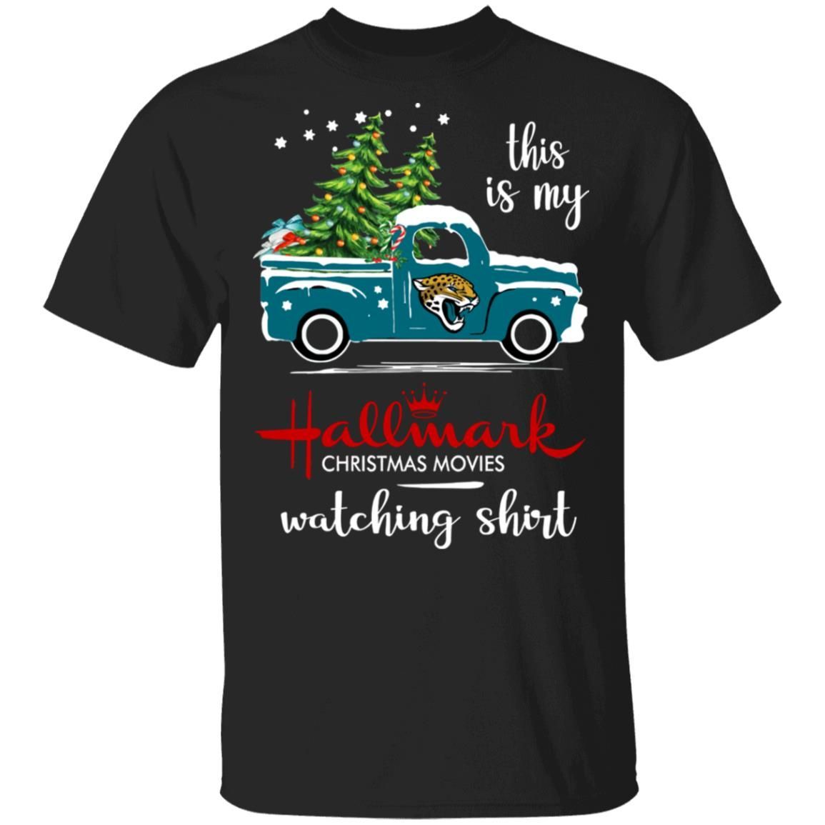 Jacksonville Jaguars This Is My Hallmark Christmas Movies Watching Shirt