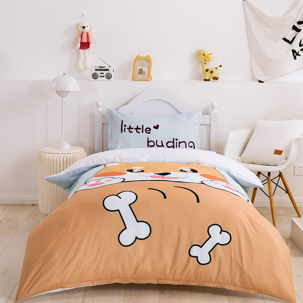 3D Cartoon Animal Dog Bone Quilt Cover Set Bedding Set Duvet Cover Pillowcases 358