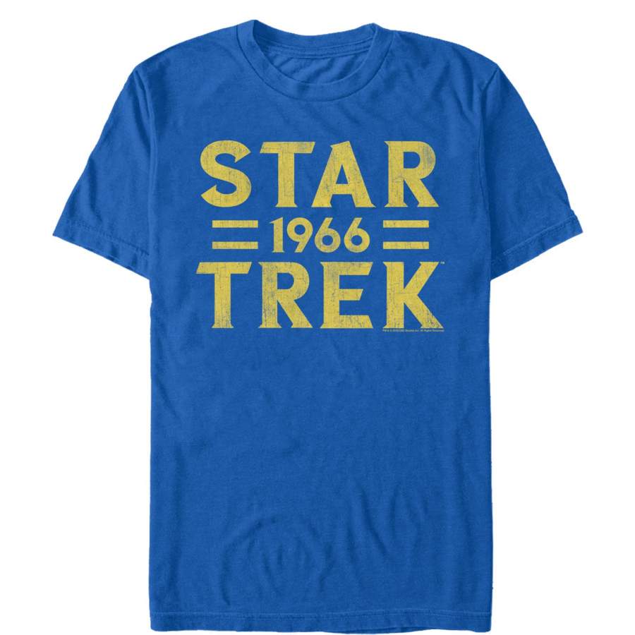 Star Trek Men’s Distressed Classic 1966  T Shirt