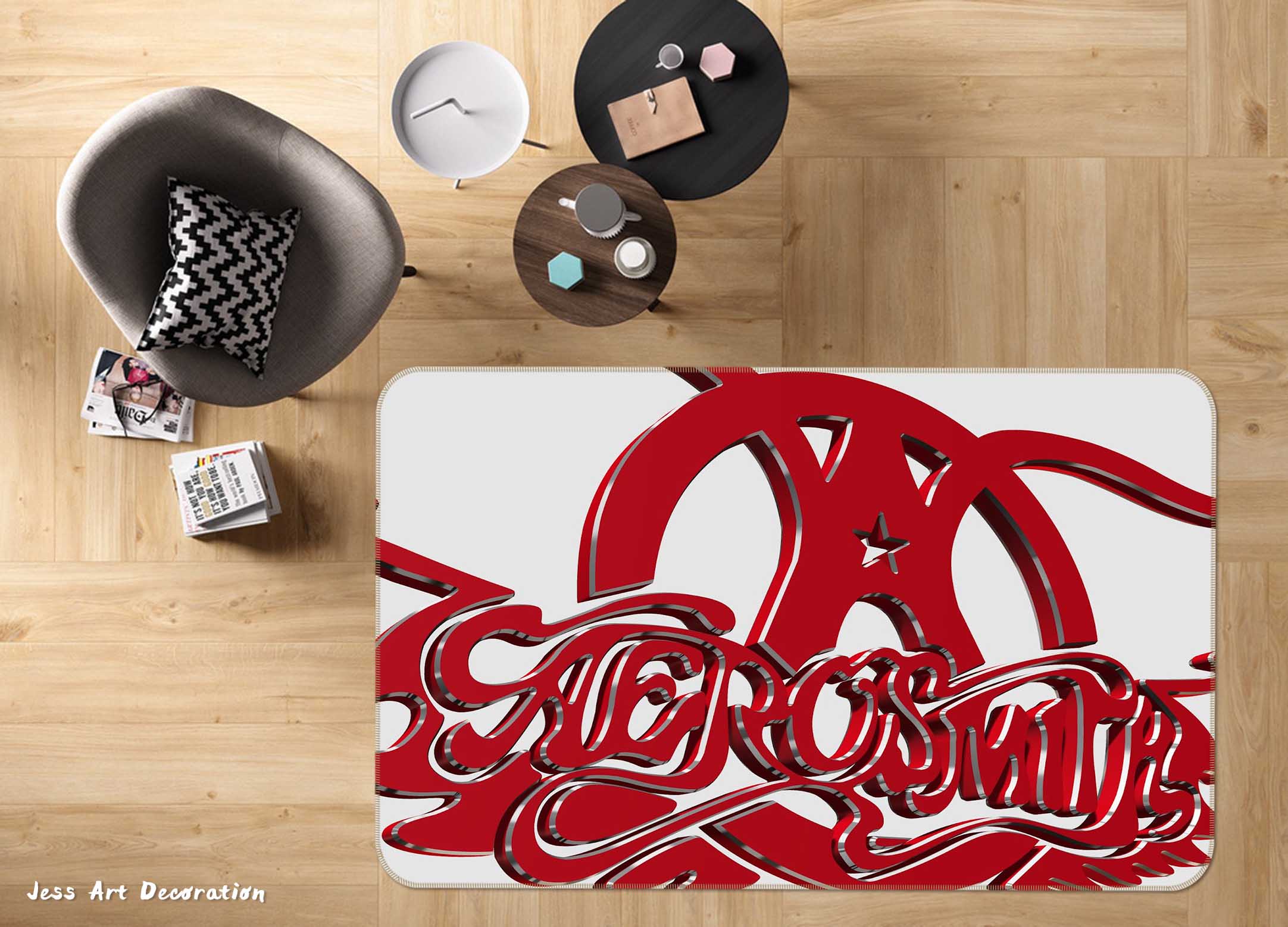 3D Aerosmith Rock Band Non-Slip Rug Mat 133