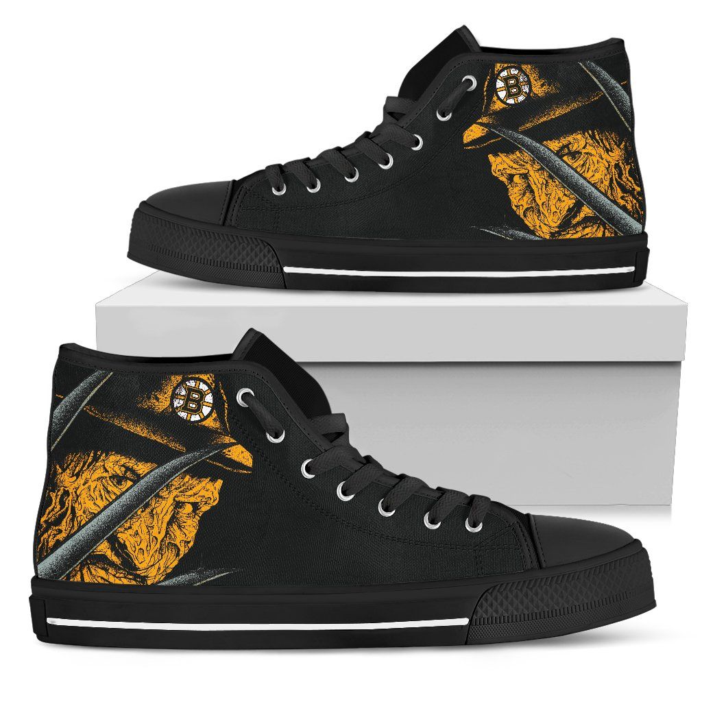 Boston Bruins Nightmare Freddy High Top Shoes