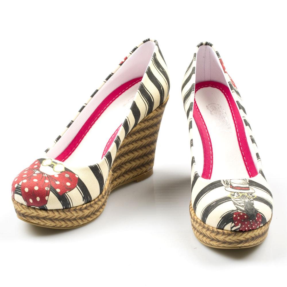 Zebra Style Heel Shoes Dlg4506