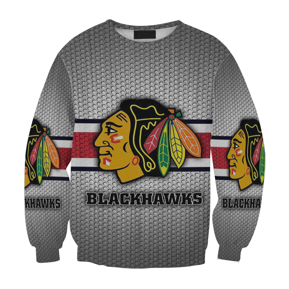 Chicago Blackhawks Symbol Metal Gift For Fan 3D Full Printing Sweatshirt