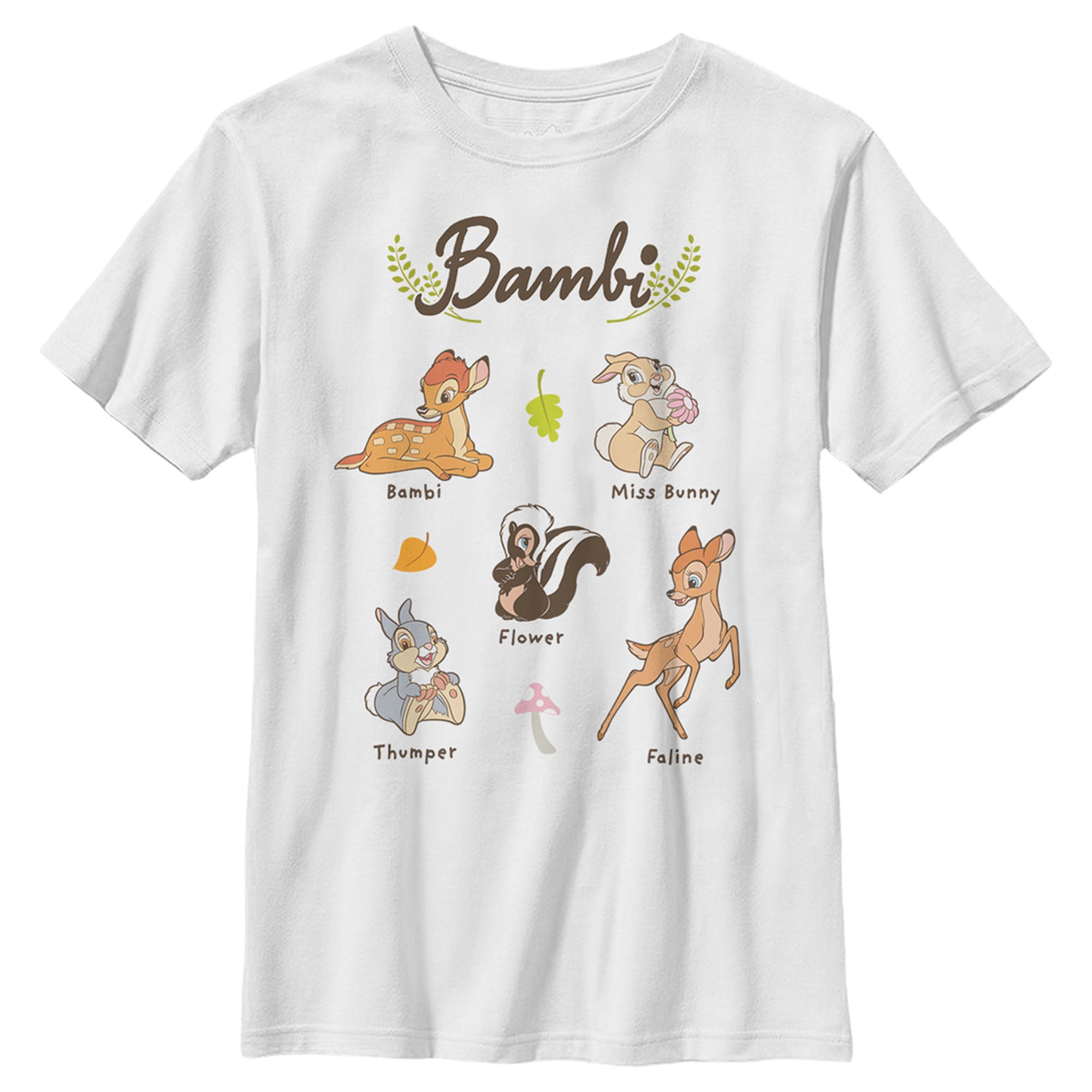 Boy’S Bambi Character Names T-Shirt