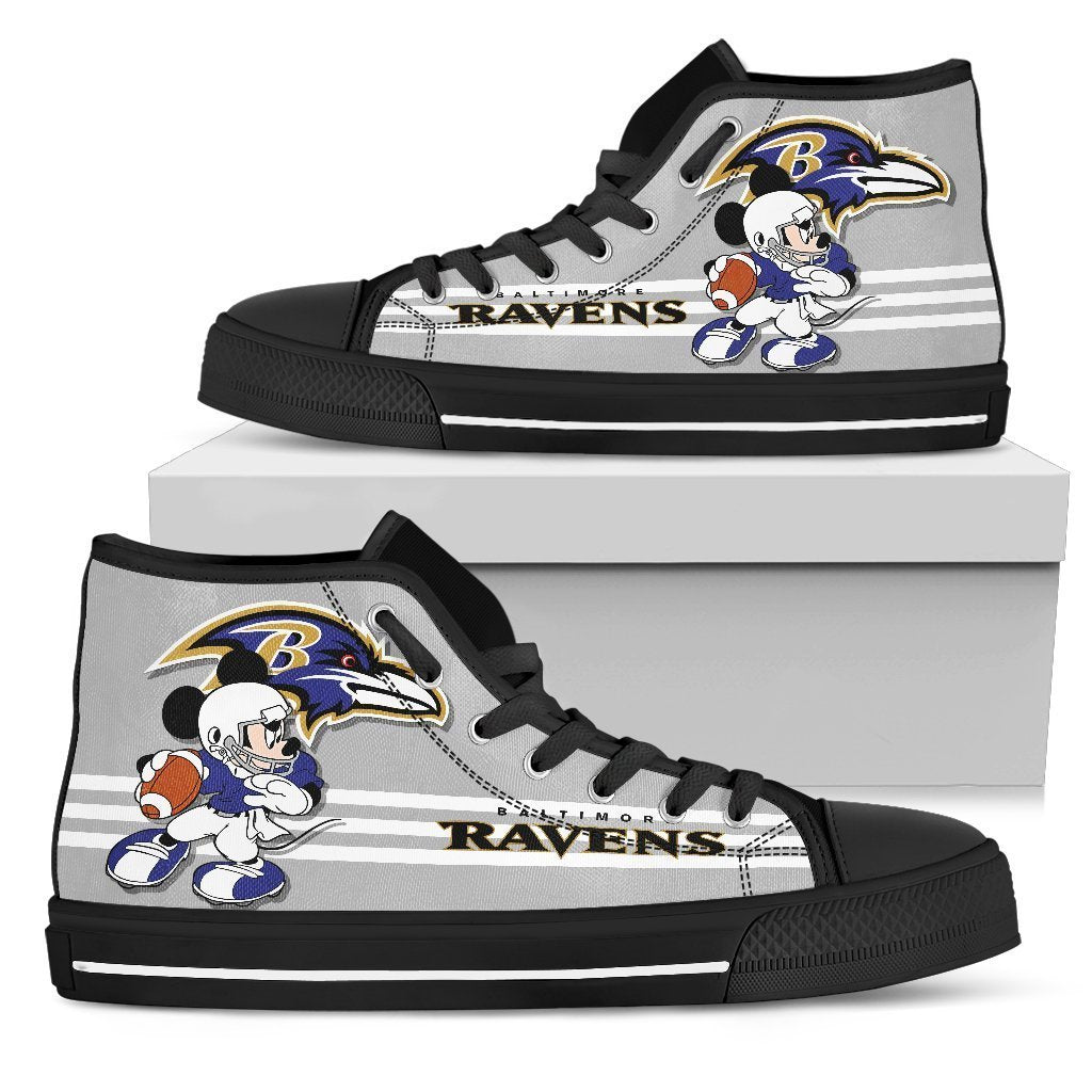 Baltimore Ravens Sneakers High Top Shoes Fan Gift Pt19