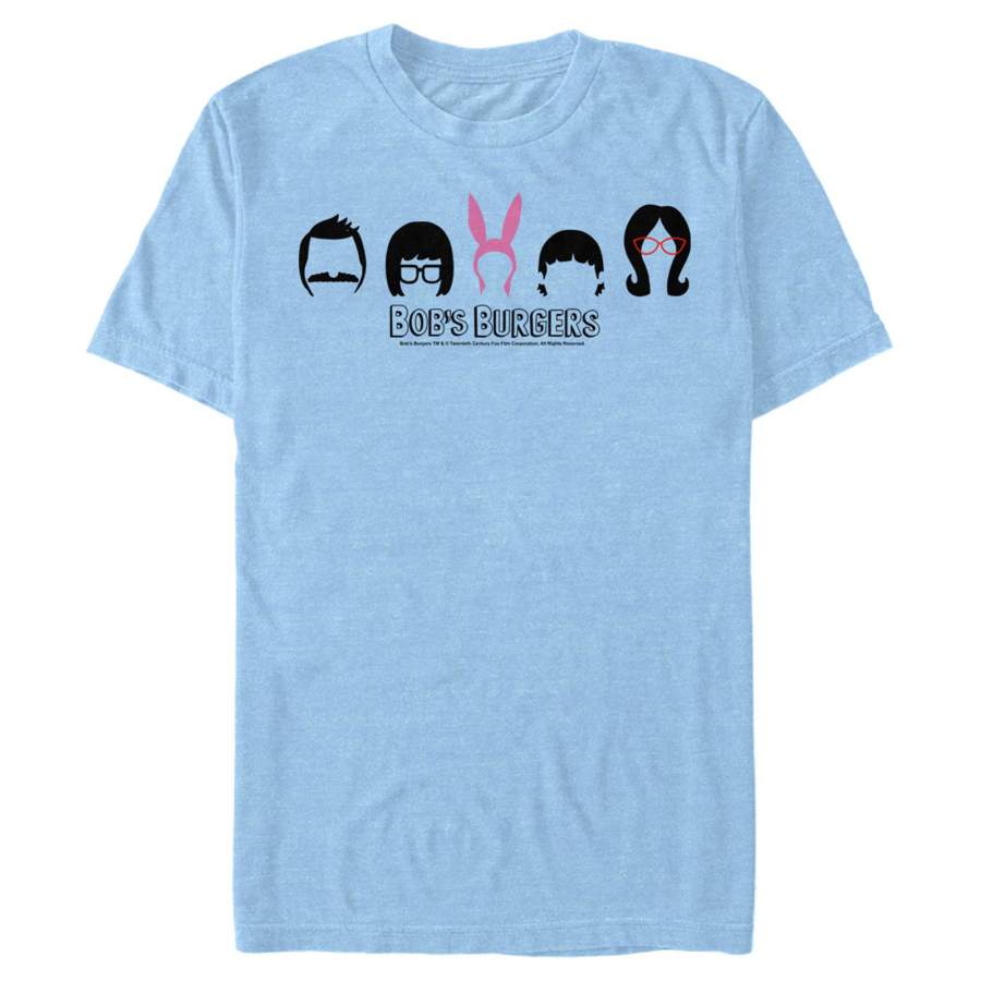 Bob’s Burgers Men’s Iconic Hair  T Shirt