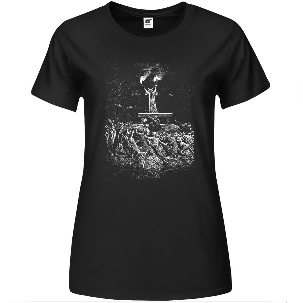 Gustave Dore – Witches Dancing At A Sabbath Premium Womens Tshirts