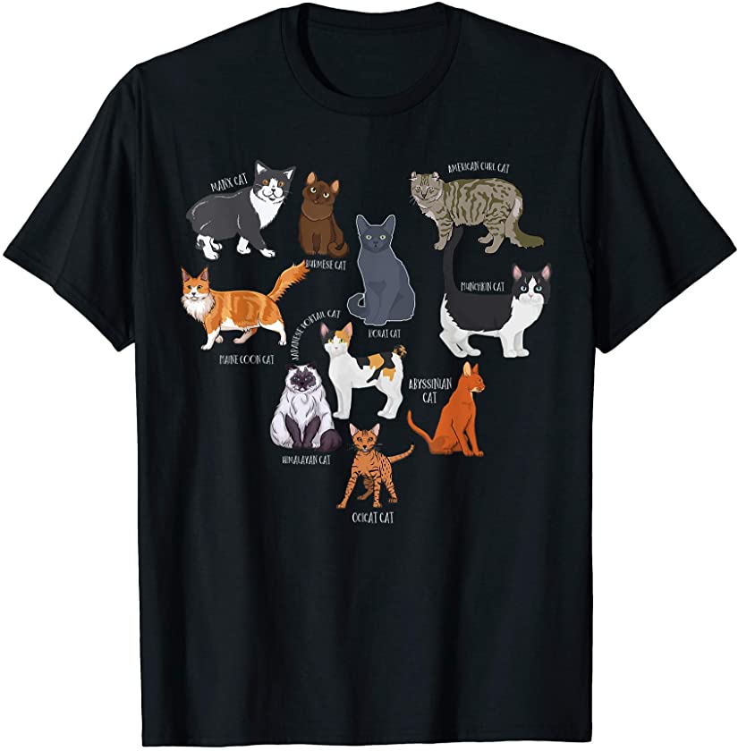 Types Of Cats Shirt, Cat, Kitten T-Shirt