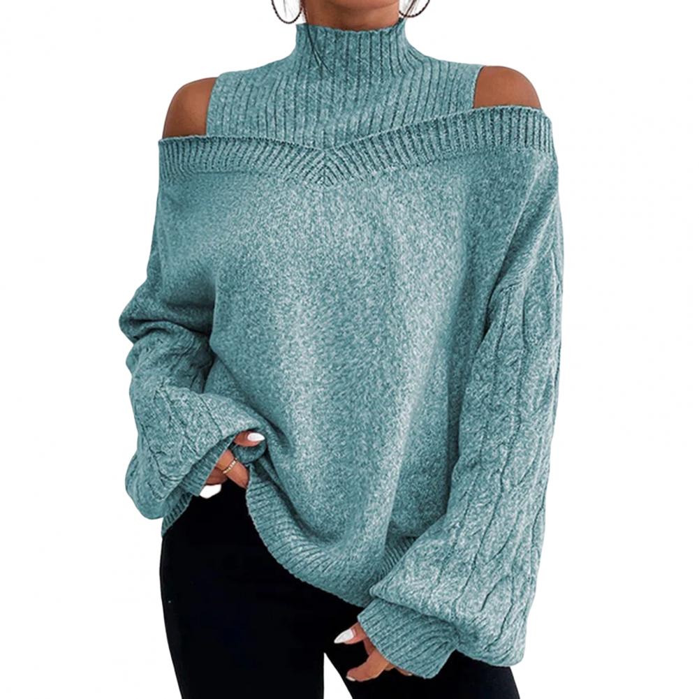 Chic Spring Sweater Long Sleeves Thermal Thick Elastic Spring Sweater alx