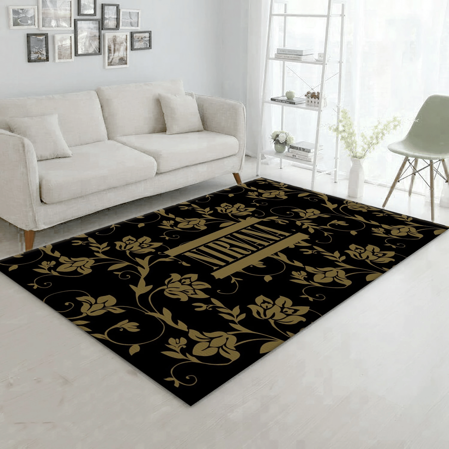 Nirvana Logo Music Area Rug Carpet, Living Room  Rug – Christmas Gift Us Decor