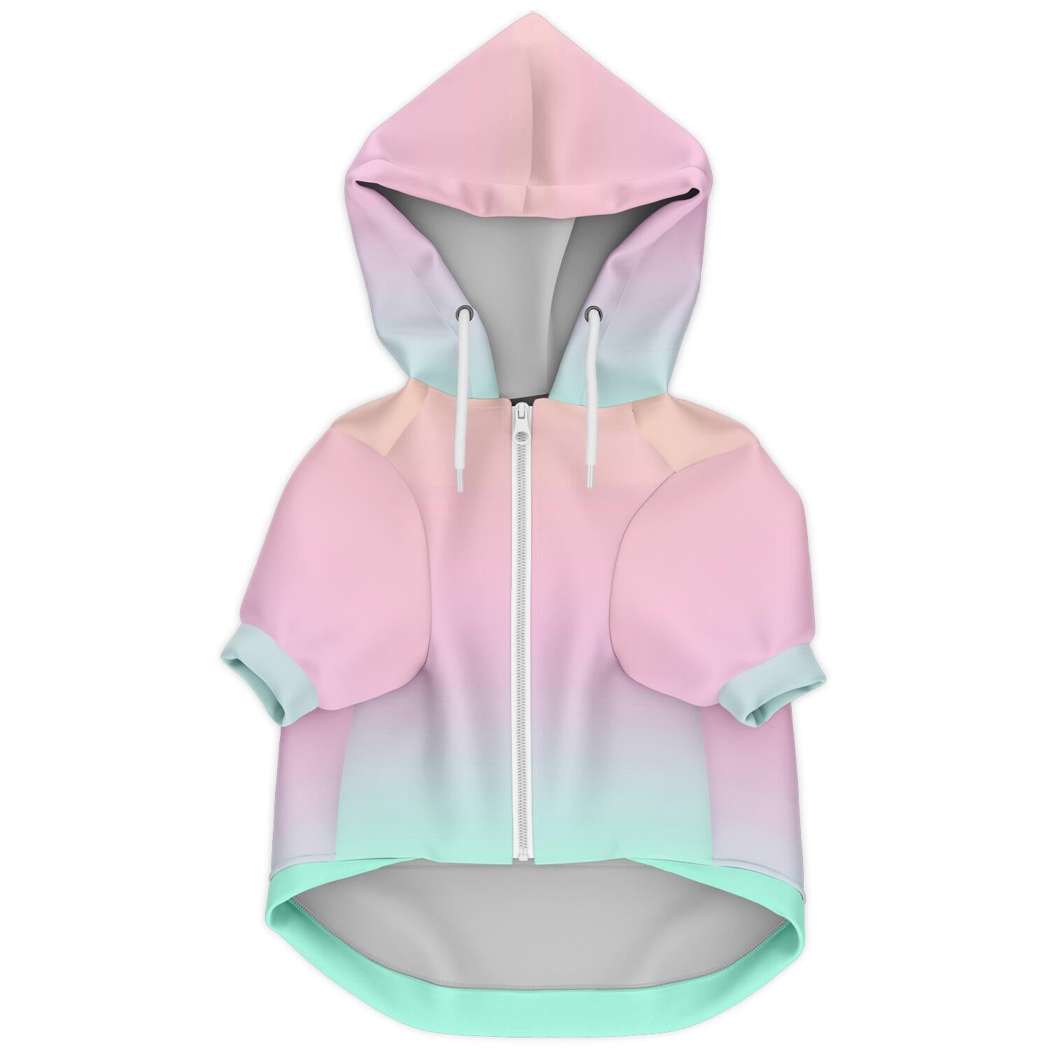 Zip-Up Dog Hoodie – Retro Pink