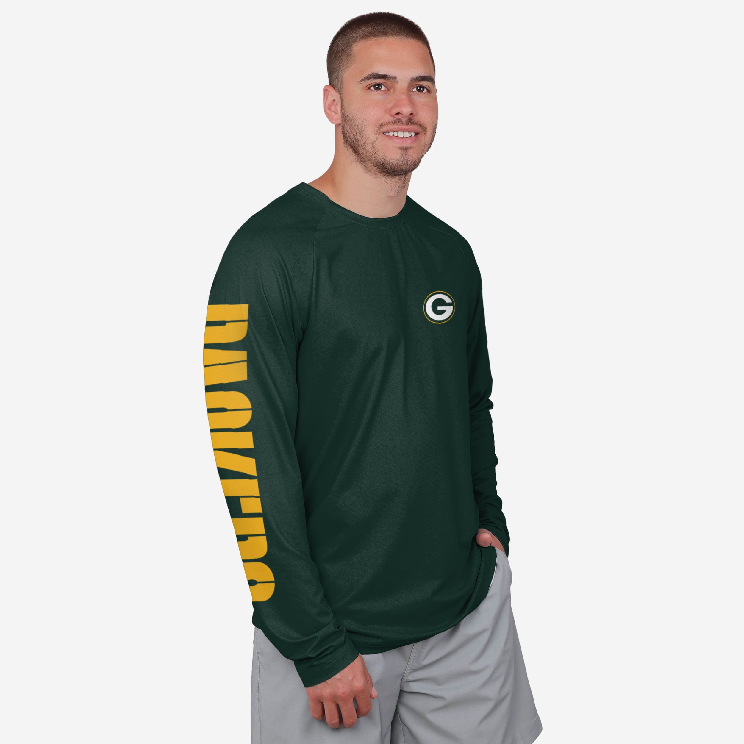 Green Bay Packers Rash Guard Long Sleeve Swim Shirt