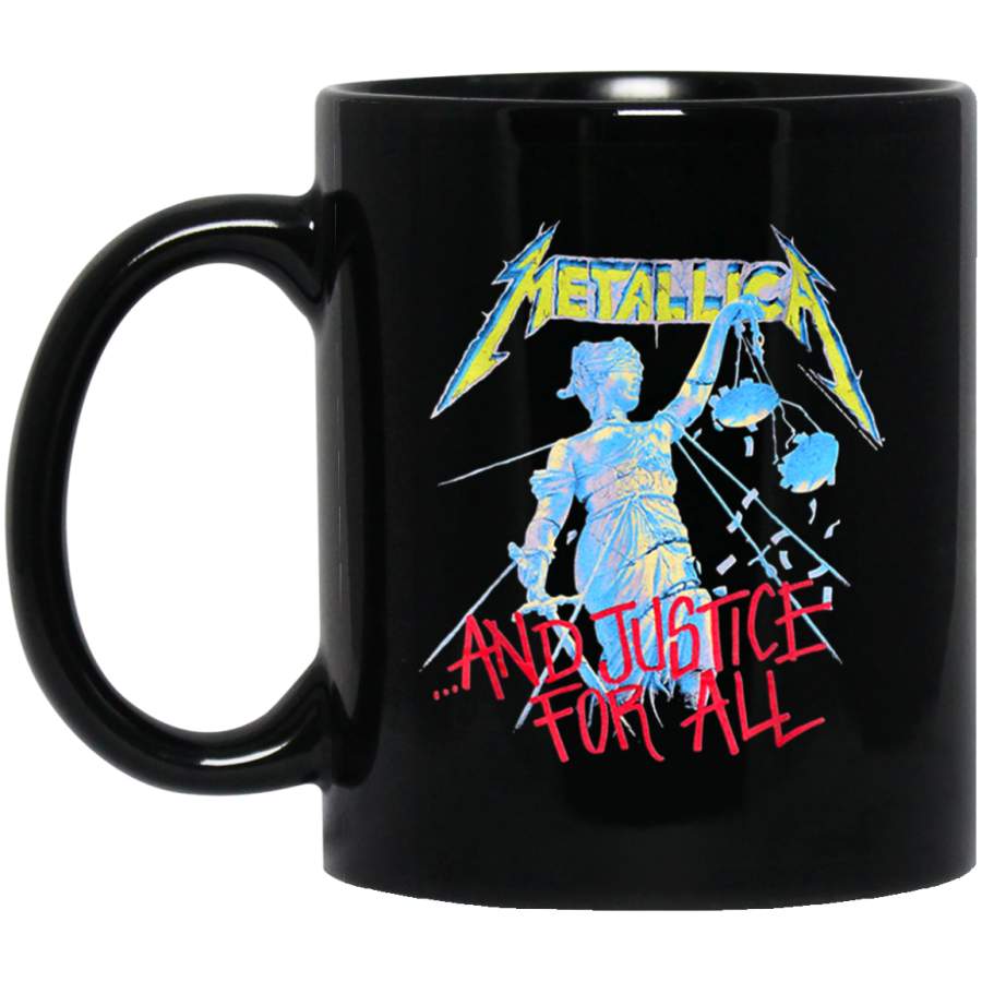 Turn the Page-Metallica And Justice All Mug Perfects 11 oz 15 oz Black Mug