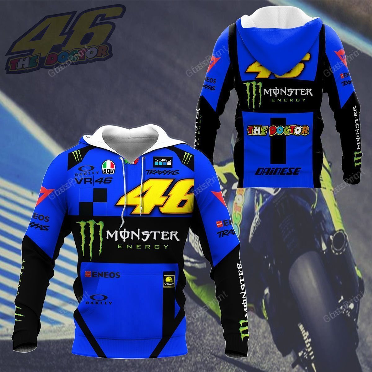 3D ALL OVER VR46 YZ SHIRTS VER 22