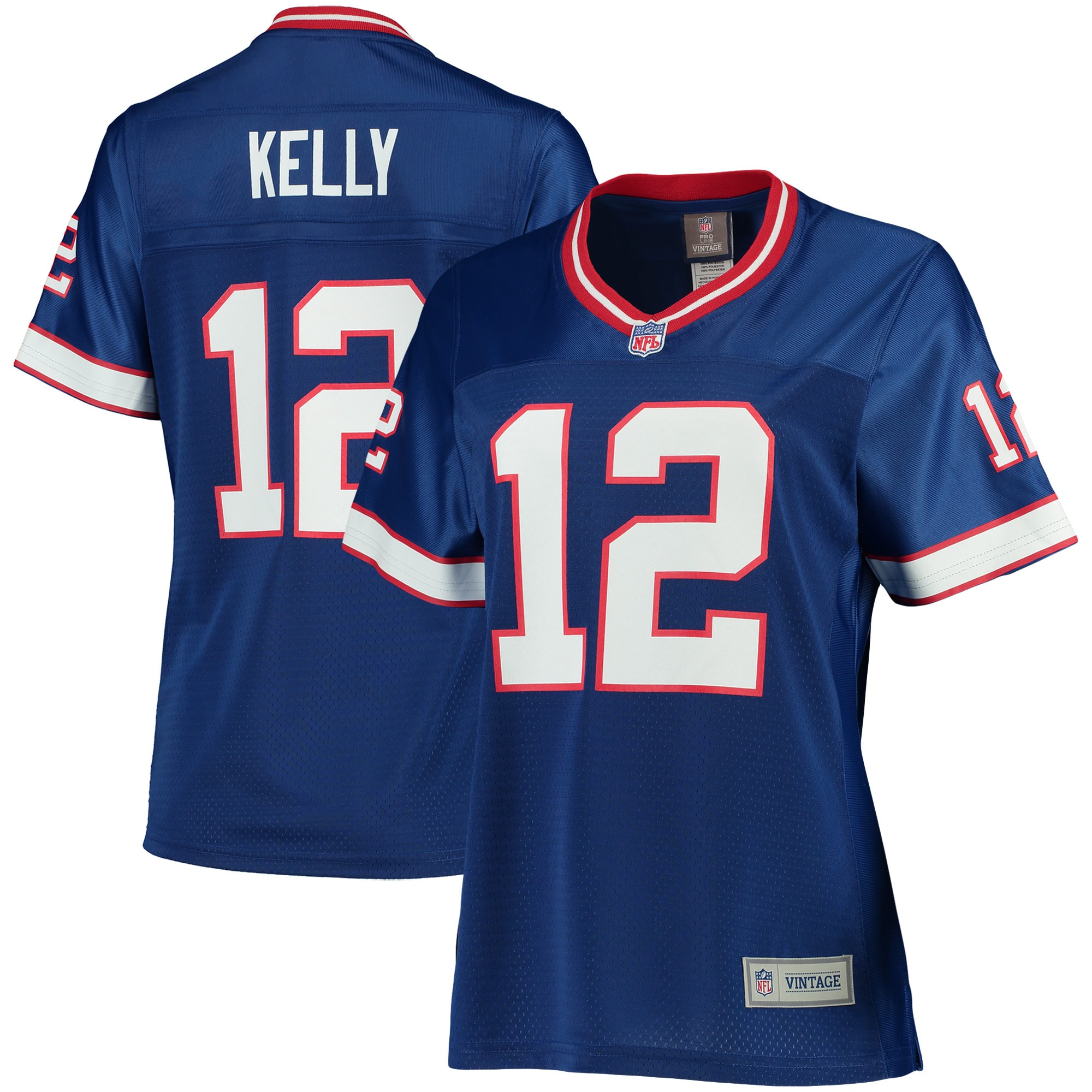 Women’s Buffalo Bills Jim Kelly NFL Pro Line Royal Retired Player Jersey