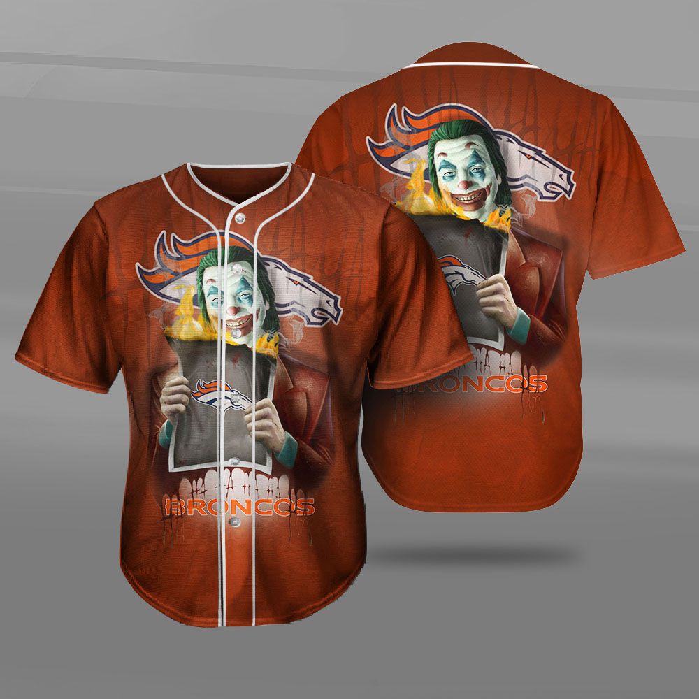 Denver Broncos Baseball Jersey Shirt Joker Graphic