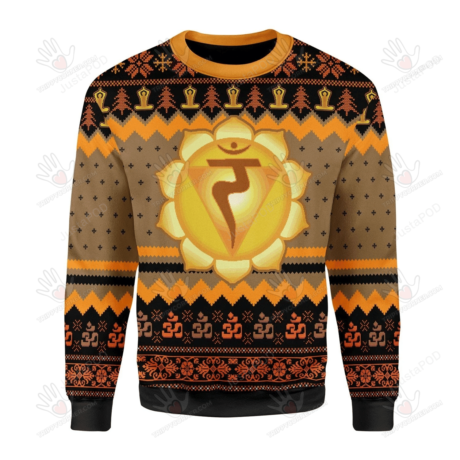 Solar Plexus Chakra Ugly Christmas Sweater, All Over Print Sweatshirt,… Ugly Sweater Christmas Gift