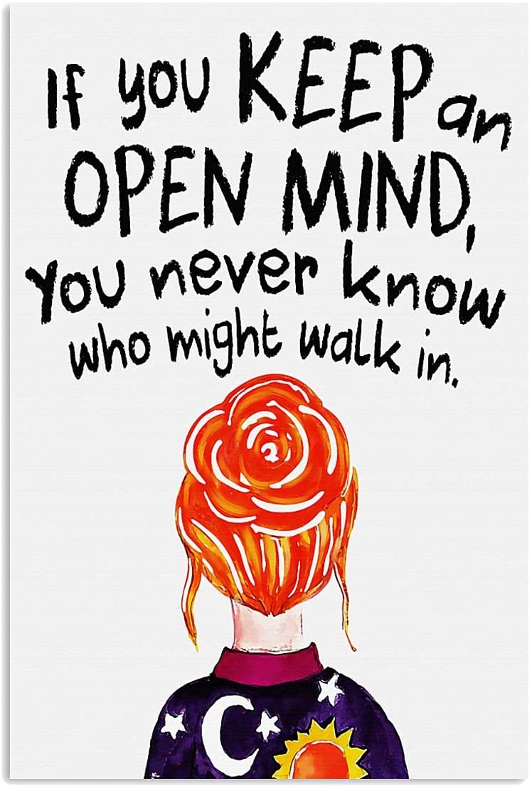 Vintage Teacher You Keep An Open Mind Poster Art Print      Home Decor Gift For Family Friend On Birthday