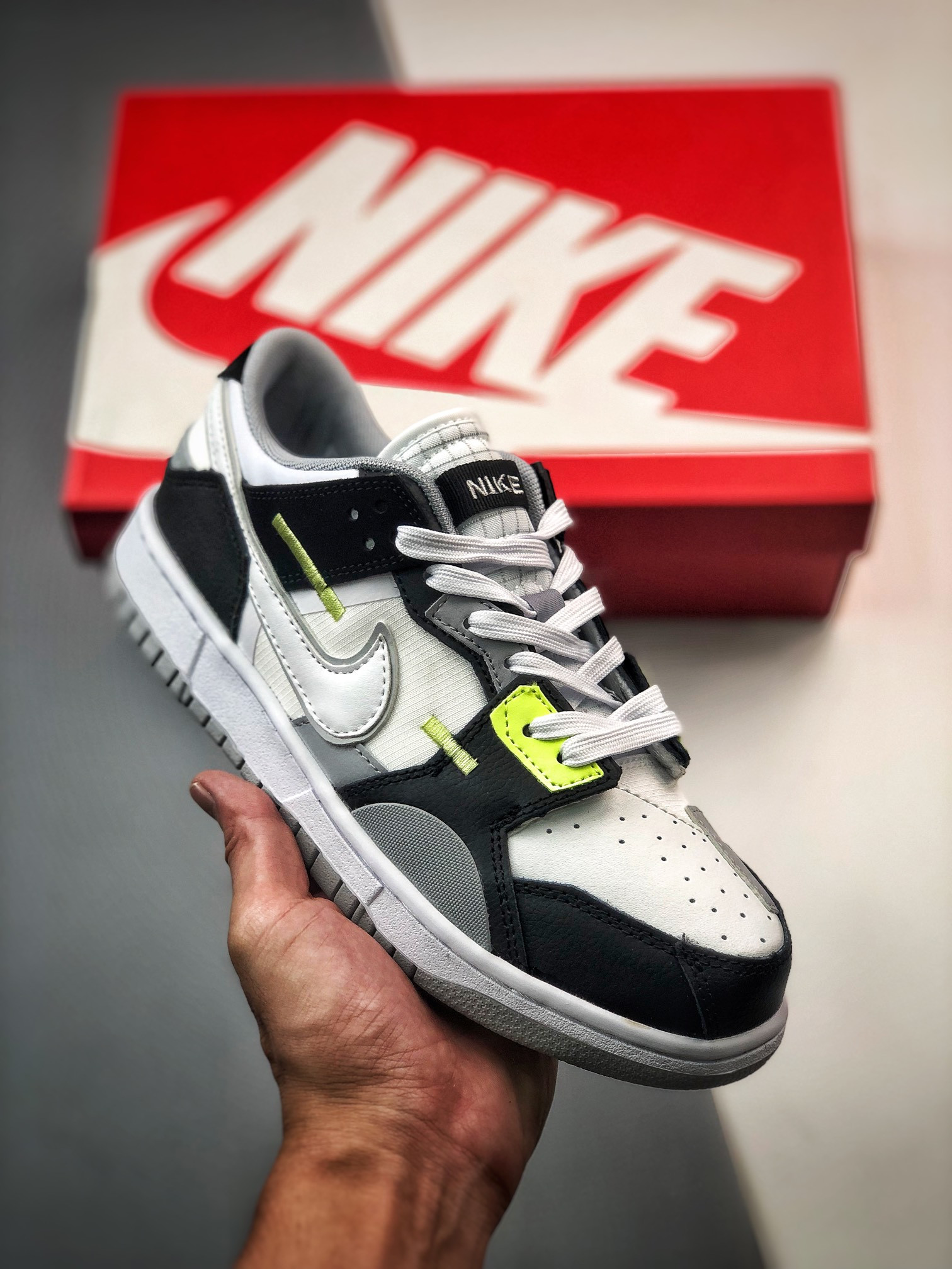 Nike Dunk Low Scrap BlackWhite-Wolf Grey-Lemon Twist DC9723-001 5339250