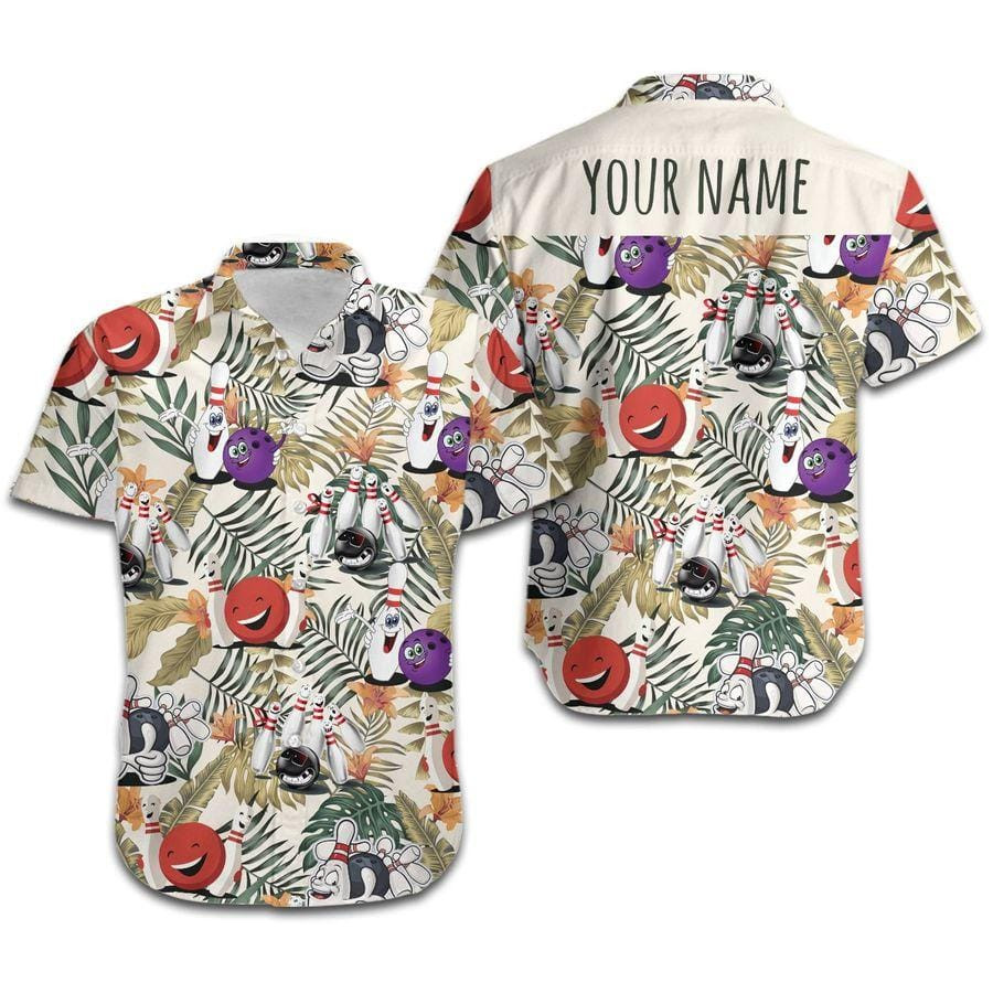 Hawaii Aloha Shirts Funny Bowling Floral Custom Name Ha94671