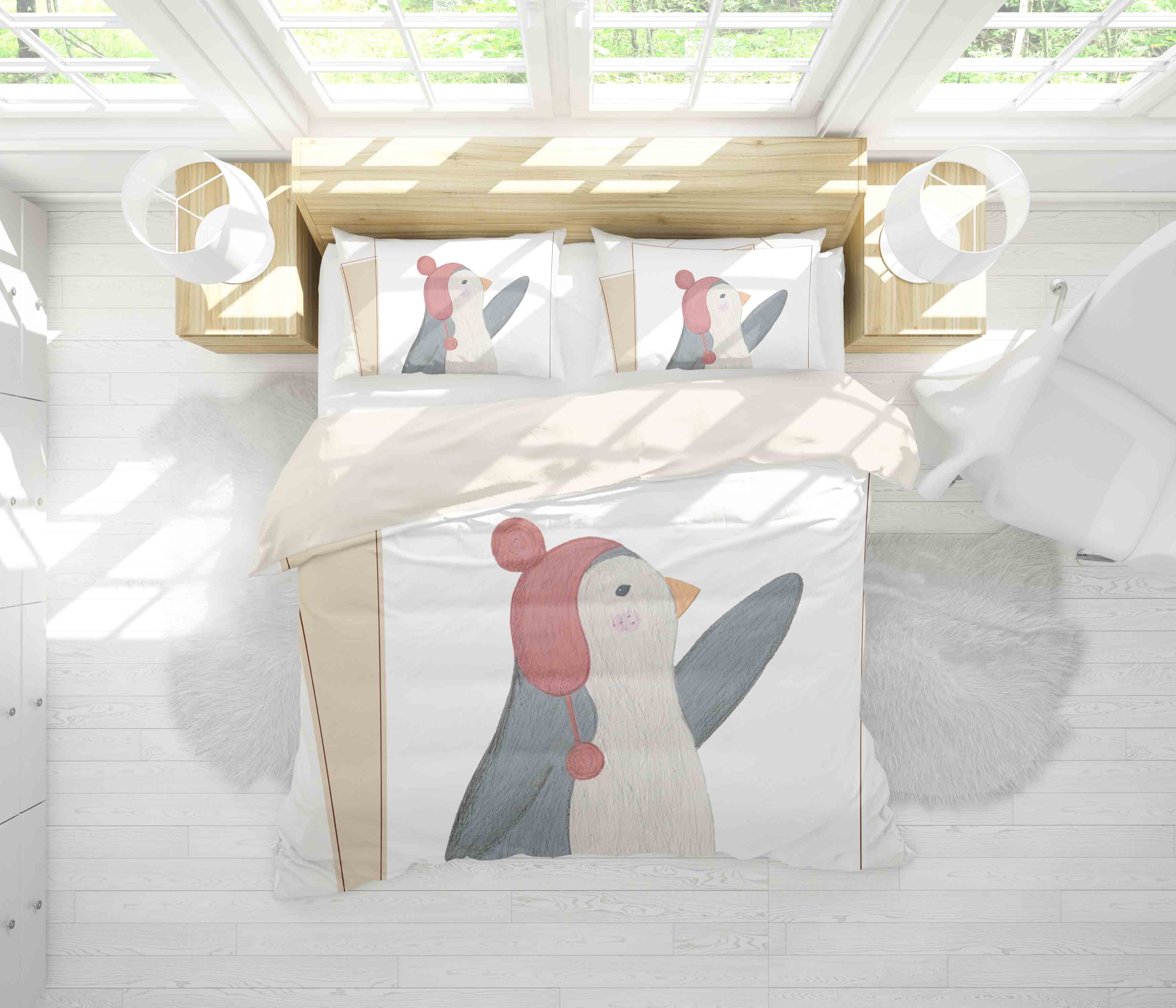 3D Color Cartoon Penguin Quilt Cover Set Bedding Set Pillowcases  15