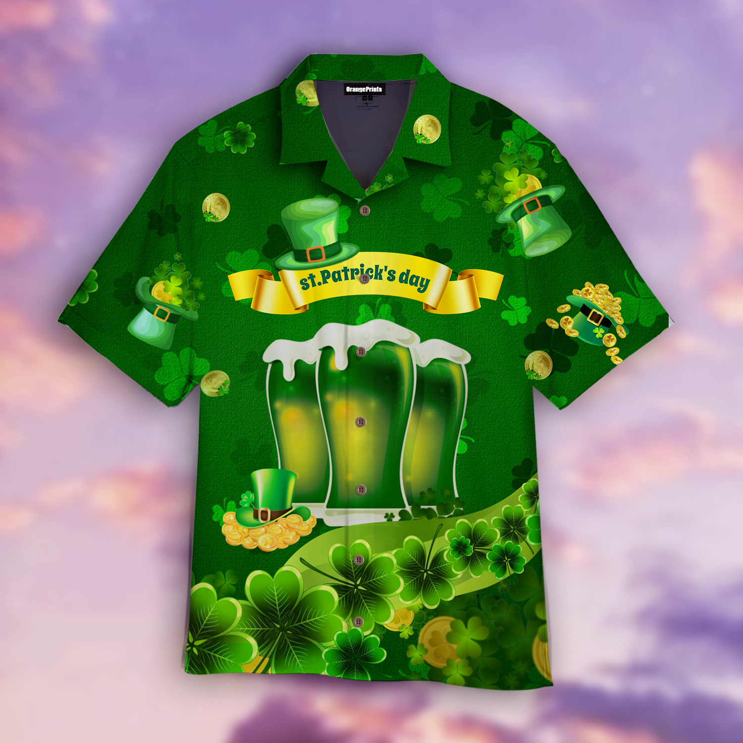 St Day Hawaiian Shirt Happy Beer Patricks Aloha Ha73527