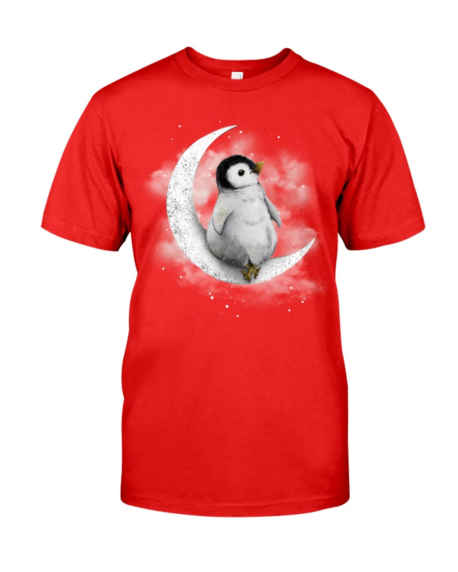 Penguin Sit On The Moon Classic T-Shirt