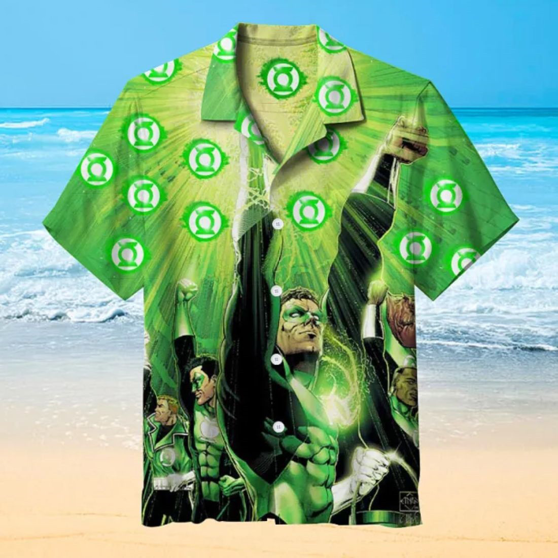 Justice League Green Lantern Dc All Over Print Hawaii Shirt Ha33284