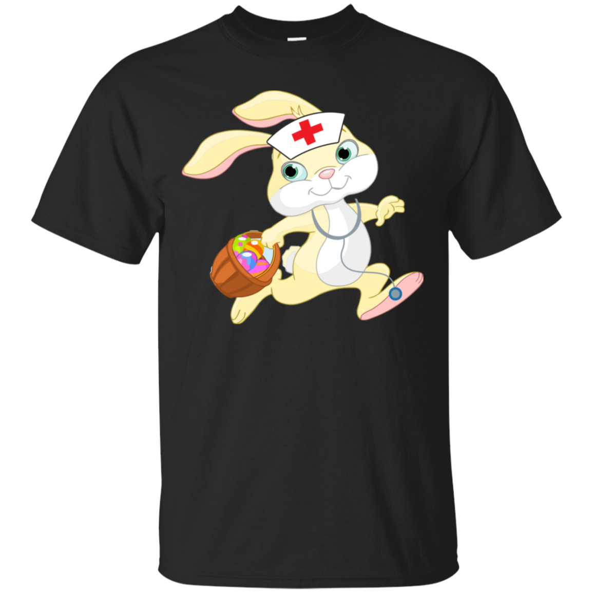 Cute Bunny Easter Day Nurse Tshirt