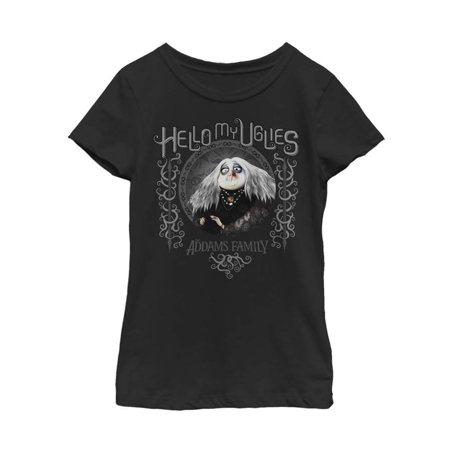 Addams Family Girl’s Grandmama Hello My Uglies  T Shirt