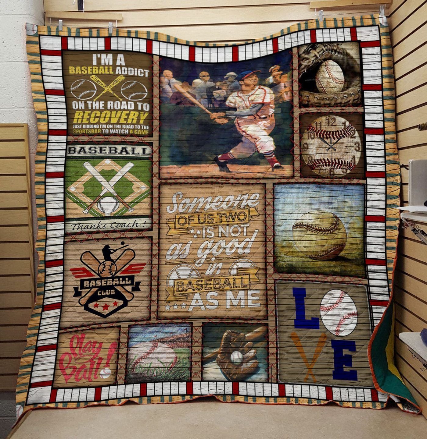 Baseball 103001 3D Customized Quilt Blanket Esr556