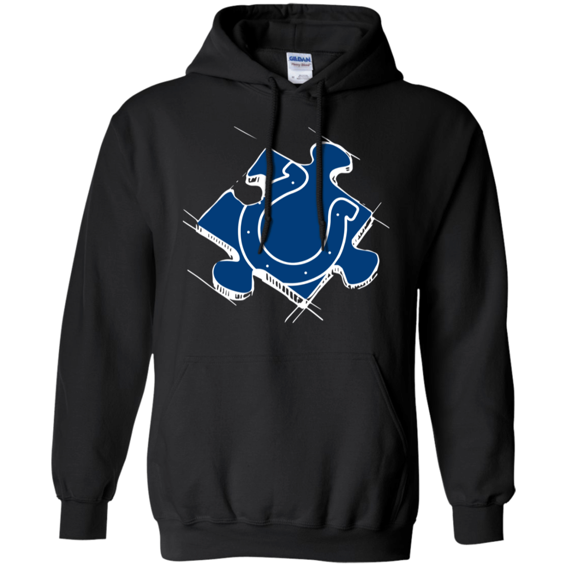 Shop Indianapolis Colts Autism puzzle G185 Gildan Pullover Hoodie 8 oz.