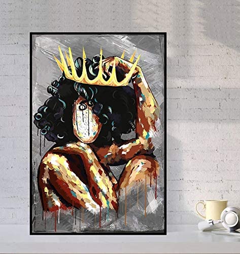 Black Queen Poster – African American Black Girl Poster, Black Woman Poster, Gift For Black, Black Poster Print, Black Woman Prints Poster