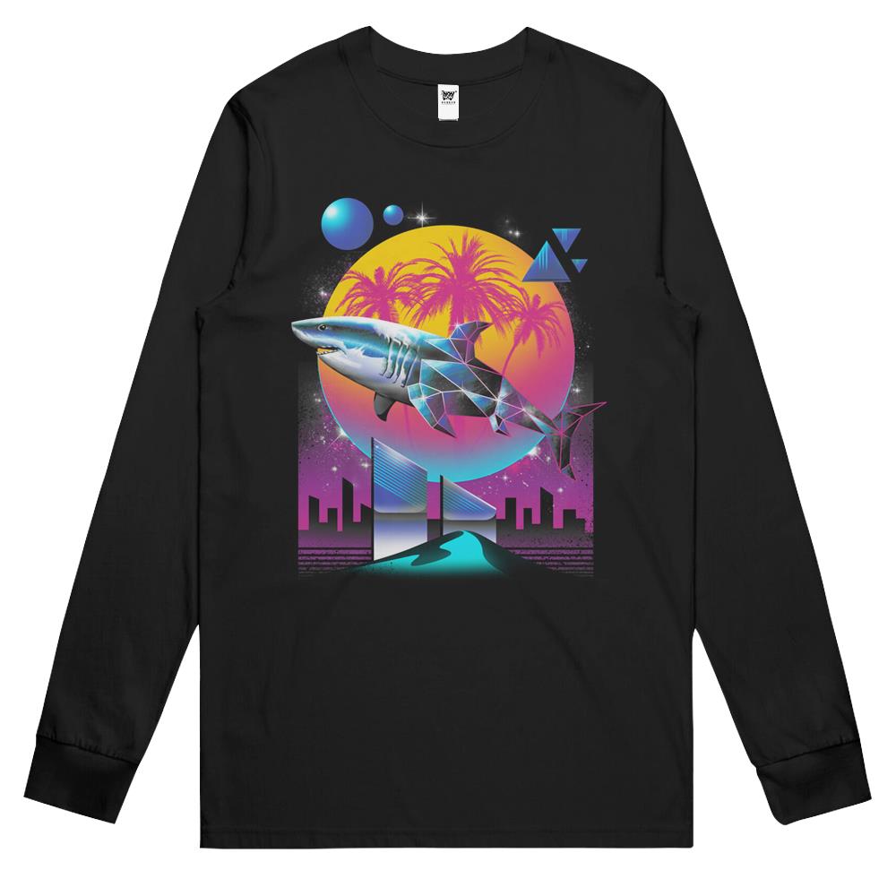 Rad Shark Long Sleeve T Shirts