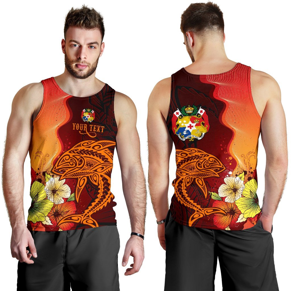 Tonga Custom Personalised Men Tank Top – Tribal Tuna Fish – BN39