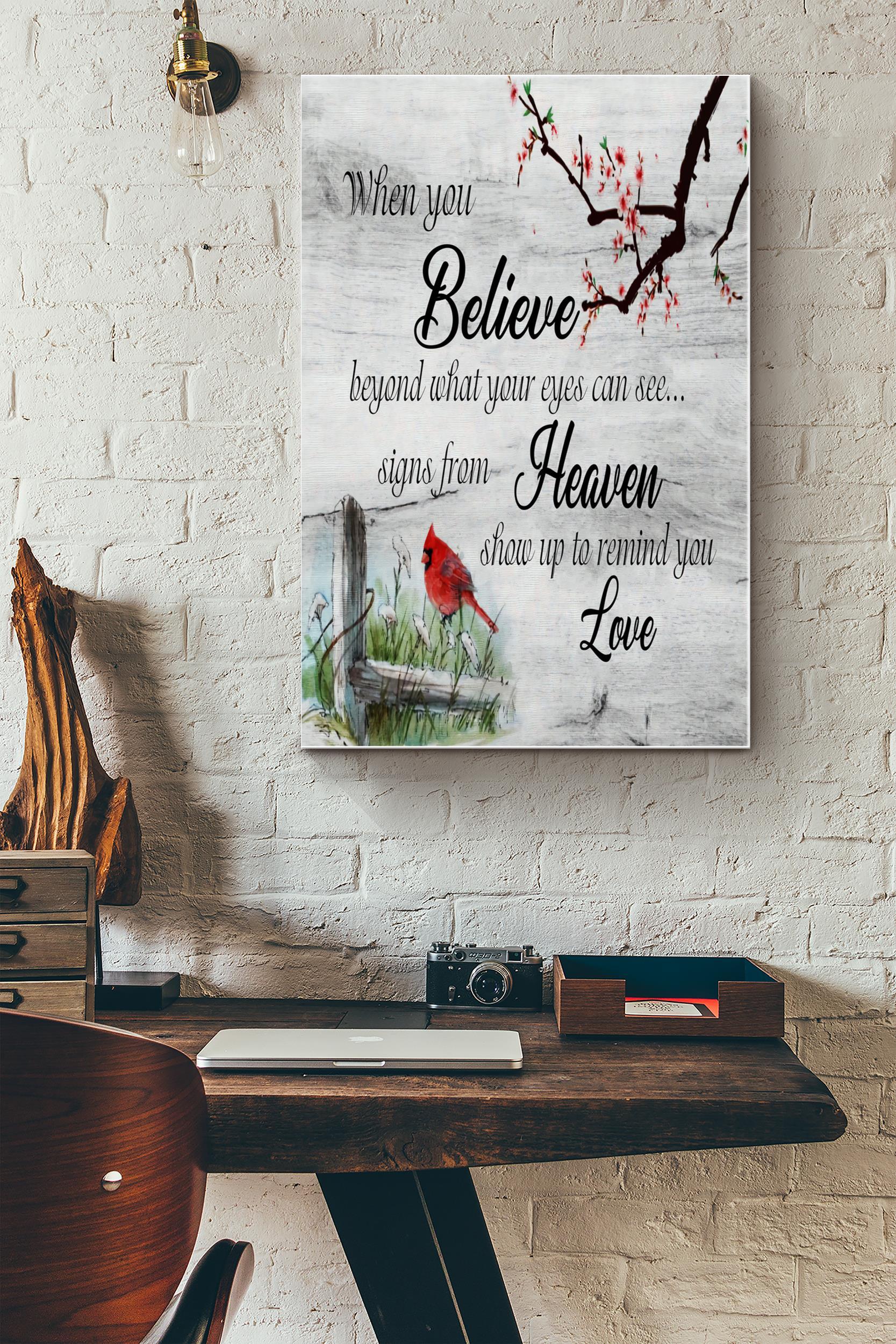 When You Believe Beyond What Your Eyes Can See Canvas Poster Wall Art Birthday Christmas Housewarming Gift Ready To Hang Home Decor (Unframed) Poster