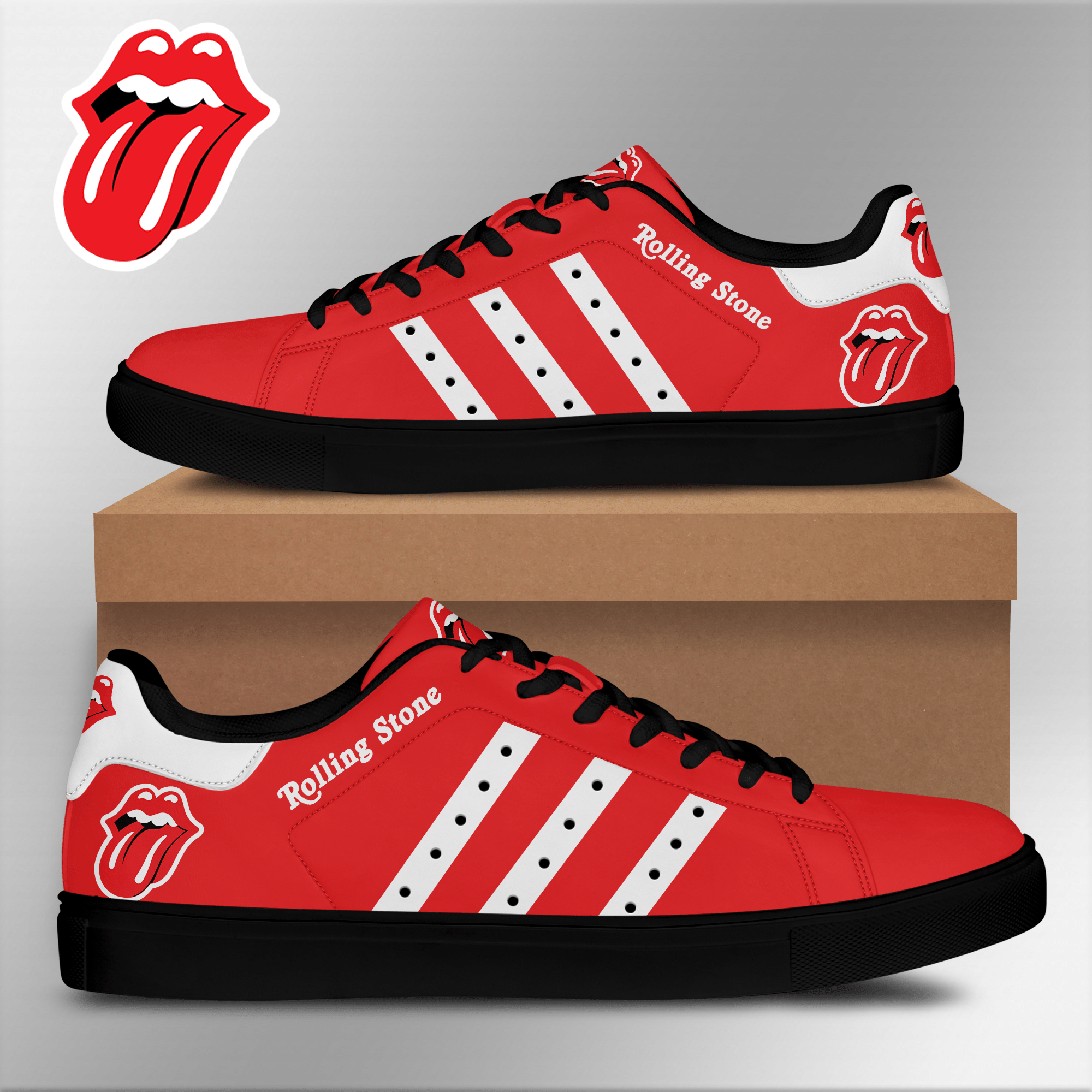 Rolling Stones Low Top Shoes V1