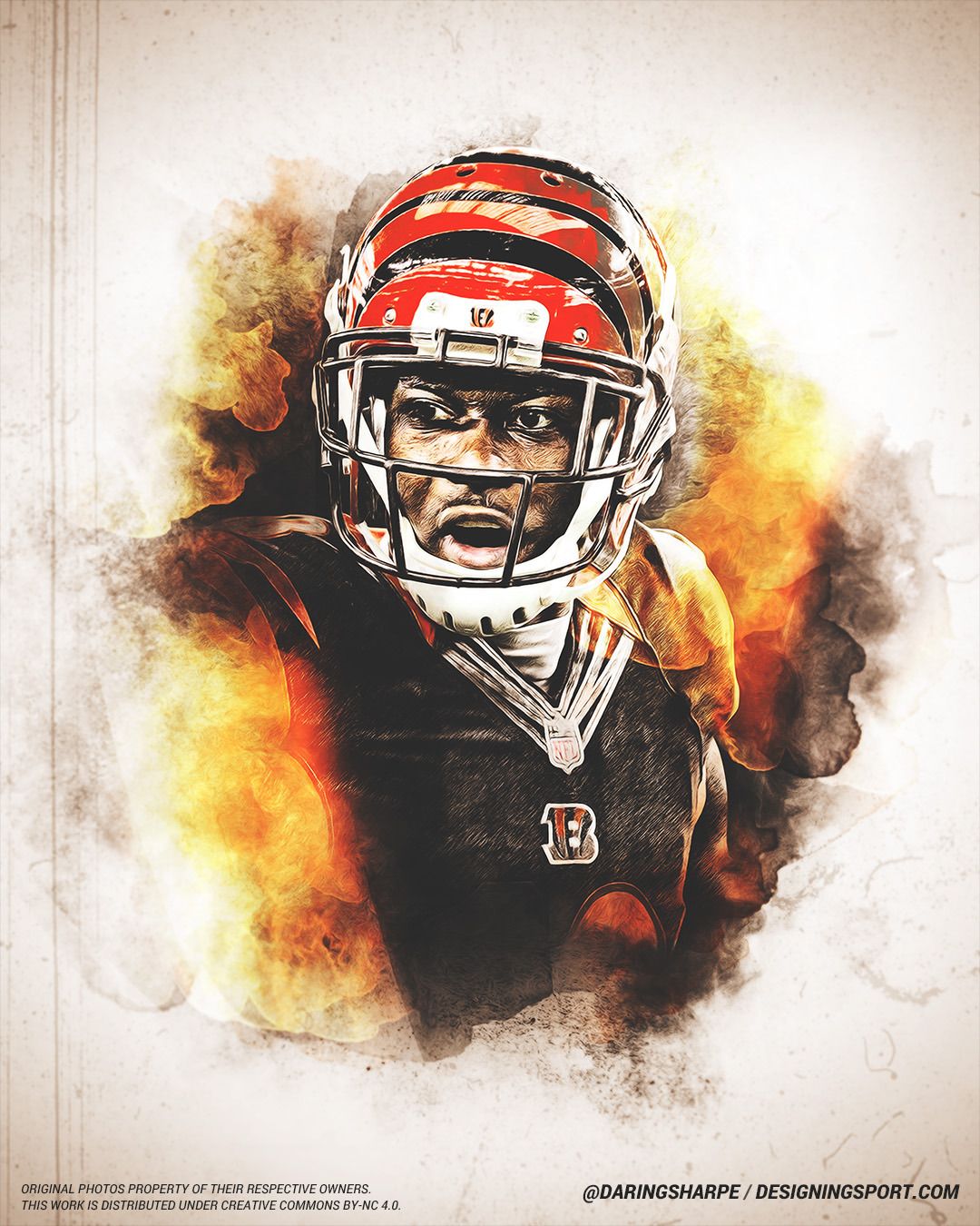 Aj Green Cincinnati Bengals Poster Canvas poster canvas