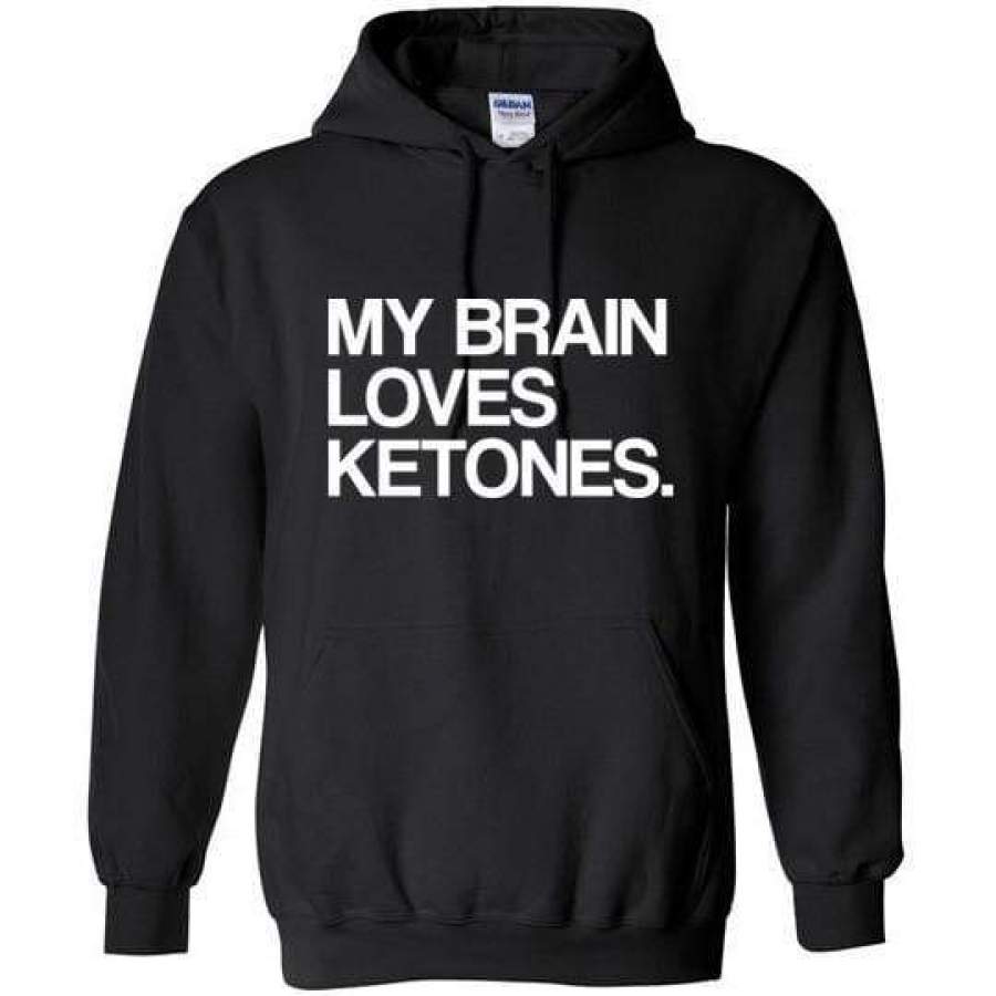 Keto Hoodie My Brain Loves Ketones, Gildan Heavy Blend Hoodie