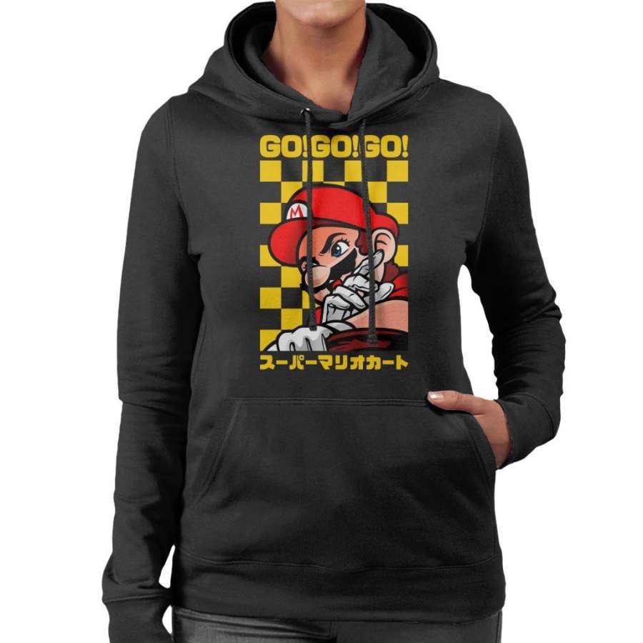 Go Go GO Mario Racing Kart Version II Women’s Hooded Sweatshirt